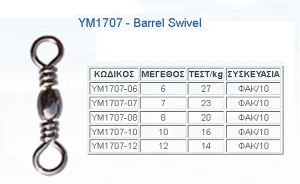 Στριφτάρι Barrel Swivel YM-1707