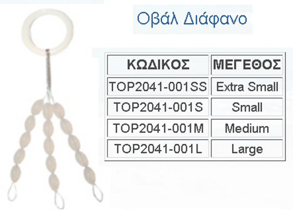 ΣΤΟΠΕΡ ΟΒΑΛ ΔΙΑΦΑΝΟ TOP2041