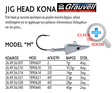 Picture of GRAUVELL JIG HEAD KONA MODEL ''M''