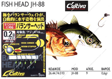 Picture of OWNER FISH HEAD JH-88 0,6g 5TEM