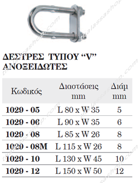 Εικόνα της ΔΕΣΤΡΑ  ΤΥΠOY ''U'' ΙΝΟΧ 01029