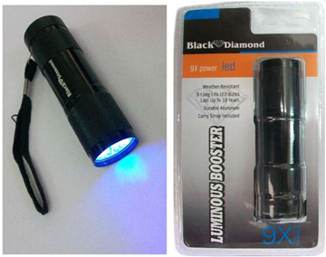 Εικόνα της Φακός UV Black Diamond 9 LED