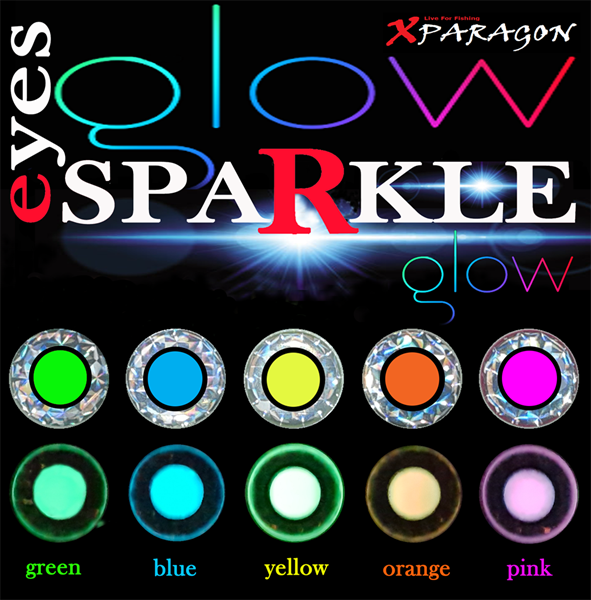 X-PARAGON EYES GLOW SPARKLE SILVER- GREEN 9401