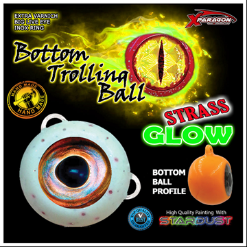 Picture of NEW X-PARAGON BOTTOM TROLLING BALL GLOW STRASS 90-440g