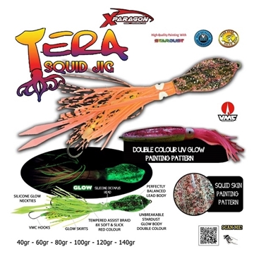 Picture of X-PARAGON TERA SQUID JIG  GLOW 40-140gr