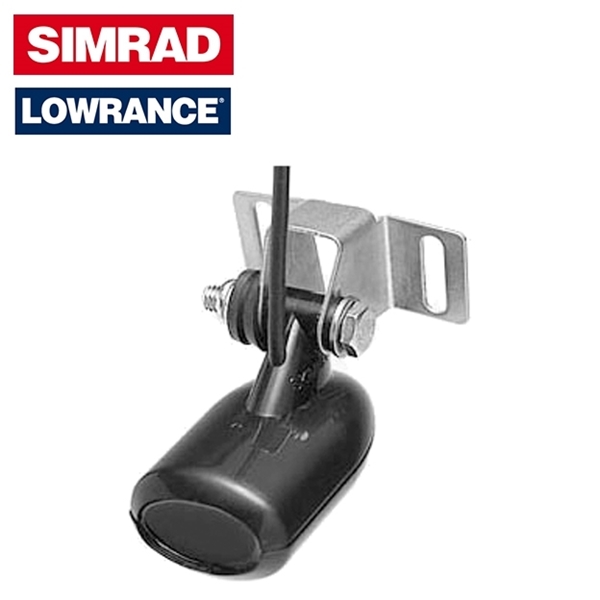 Lowrance 000-0106-72 Transom-Mount 83/200 kHz Skimmer Transducer with  Built-in Temp, Black