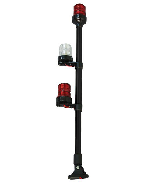 ΦΑΝΟΣ ΜΑΥΡΟΣ ΤΡΙΦΩΤΟΣ LED ΑΚΥΒΕΡΝΗΣΙΑΣ - ΑΓΚΥΡΟΒΟΛΙΟΥ ΜΕ ΒΑΣΗ ΝΑΥΛΟΝ 02368-TBK