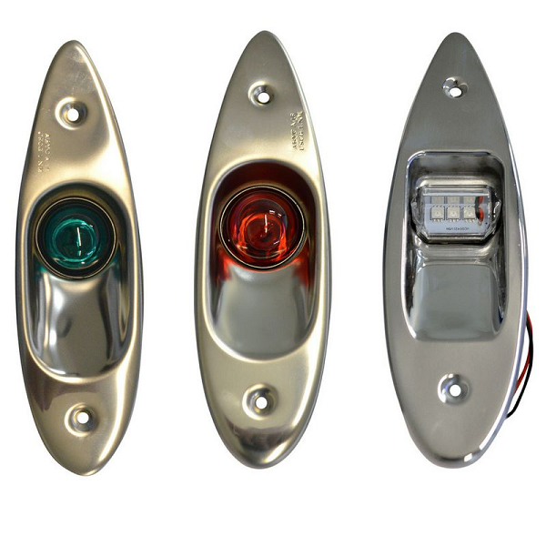 ΦΑΝΟΙ ΠΛΕΥΡΙΚΟΙ ΝΑΥΣΙΠΛΟΪΑΣ ΙΝΟΧ 12V, ΧΩΝΕΥΤΟΙ 01333-LED