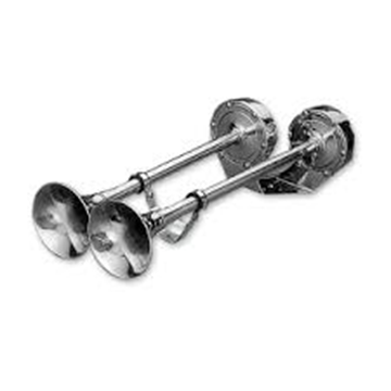 Εικόνα της ΚΟΡΝΑ ΤΡΟΜΠΕΤΑ ΔΙΠΛΗ 105DB 12V 410 & 465MM INOX 15023