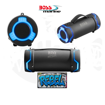 Εικόνα της ΗΧΕΙΑ ΦΟΡΗΤΑ BLUETOOTH 130Χ285ΜΜ LED ΜΑΥΡΑ BOSS MARINE 88422