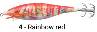 ΚΑΛΑΜΑΡΙΕΡΑ CINNETIC SQUID JIG TIGER 4 Rainbow red