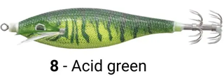 ΚΑΛΑΜΑΡΙΕΡΑ CINNETIC SQUID JIG TIGER 8 Acid green