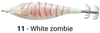 ΚΑΛΑΜΑΡΙΕΡΑ CINNETIC SQUID JIG TIGER 11 White zombie