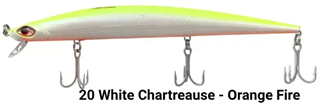 ΤΕΧΝΗΤΟ ΔΟΛΩΜΑ CINNETIC SKY LINE MINNOW SLIM 175F 20 White chartreause/Orange fire